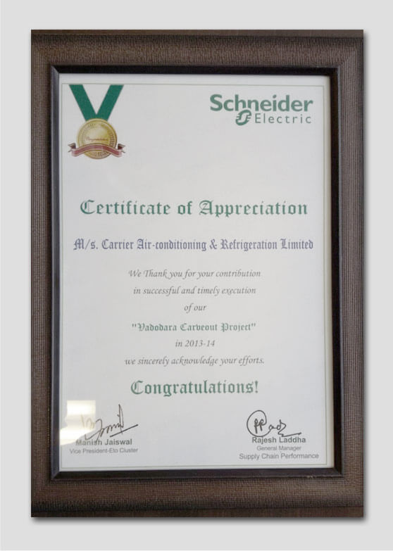 Certification of Appreciation
